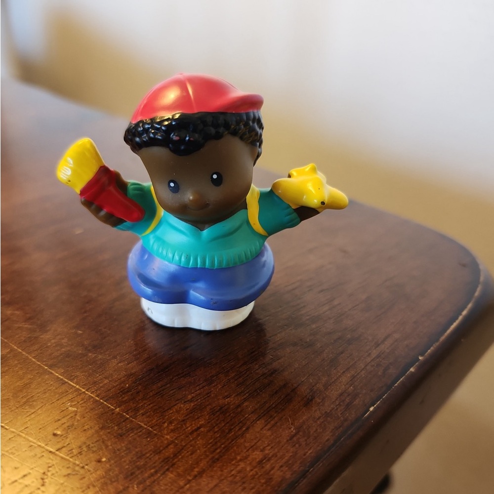 2005 Mattel Fisher Price Little People Michael With Paint Brush & Plane y2k
